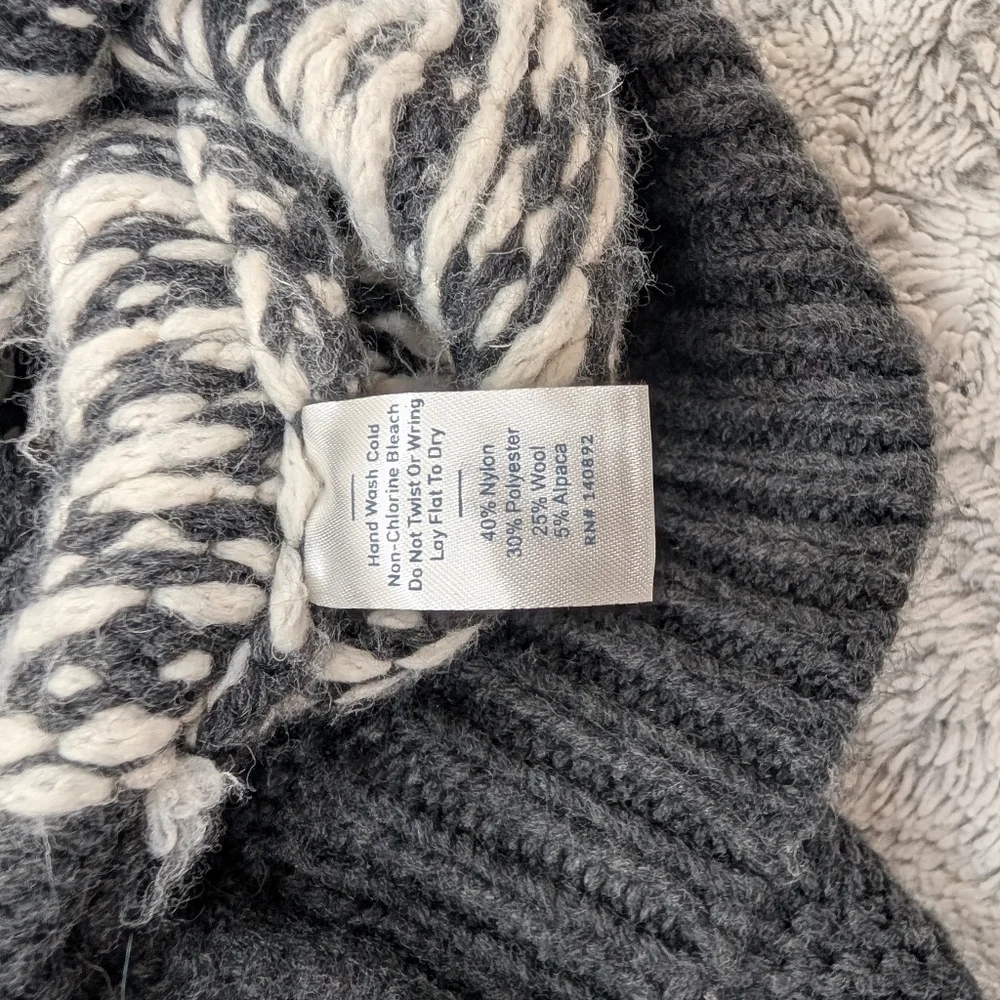 Marine Layer Charcoal and White Patterned Sweater - Picture 7 of 8